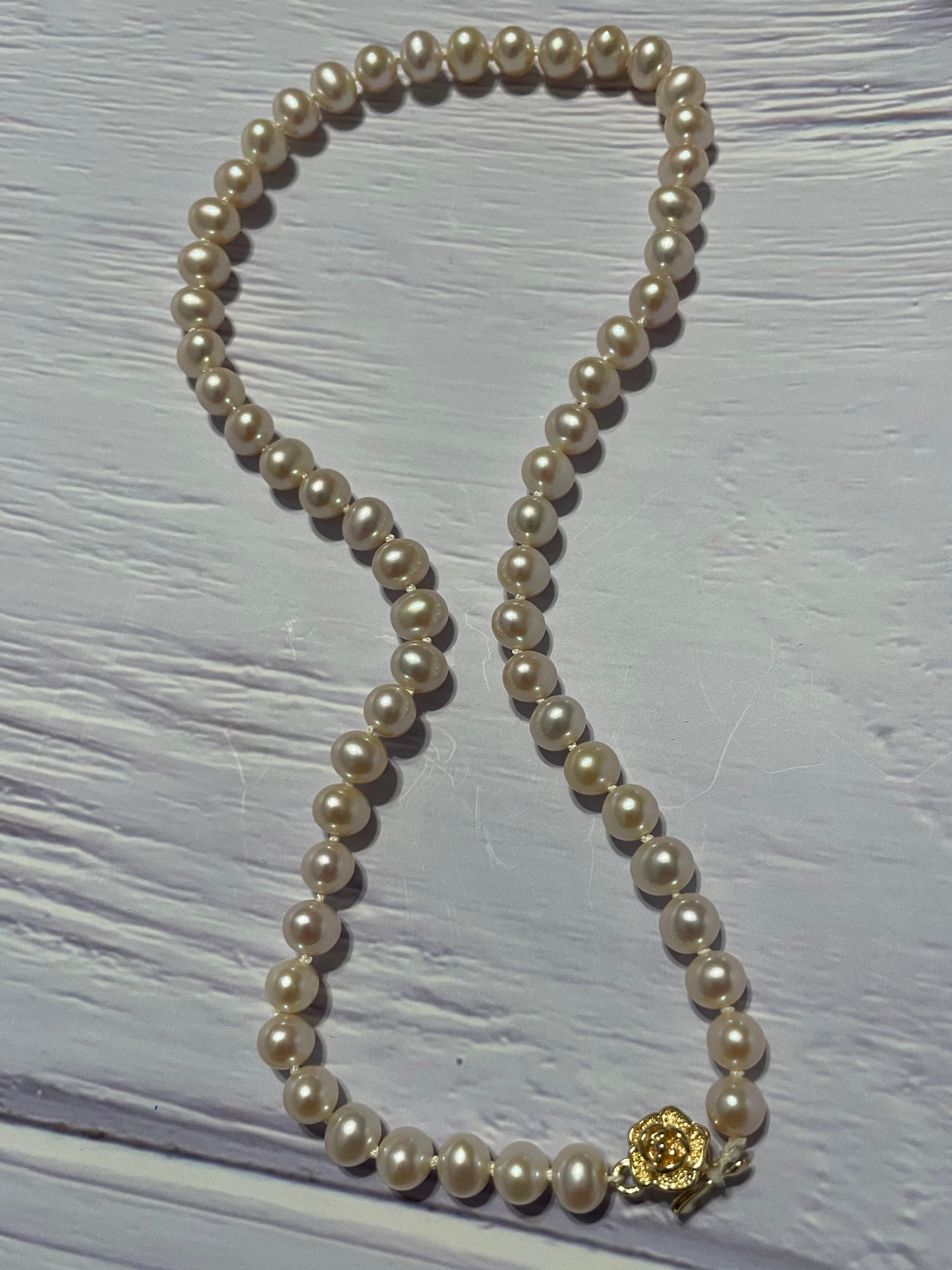 classic white pearl necklace