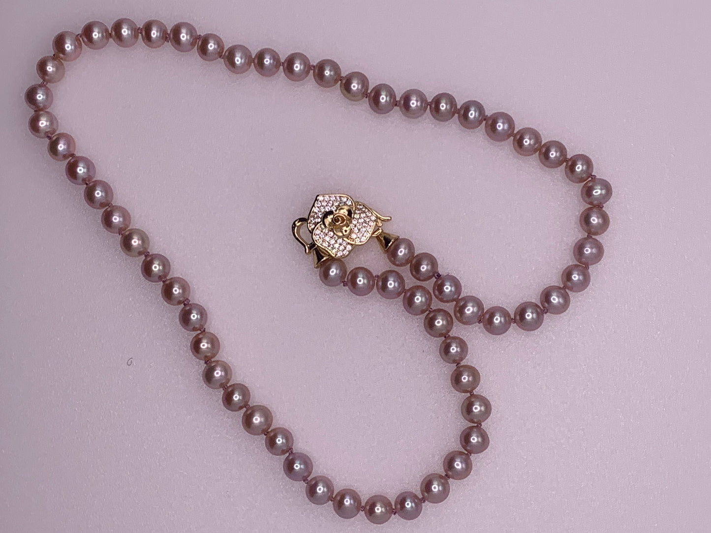 Lavender Freshwater Pearl Necklace