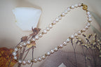 Gold and White Pearl Necklace