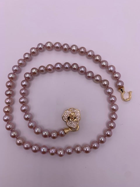 Lavender Freshwater Pearl Necklace