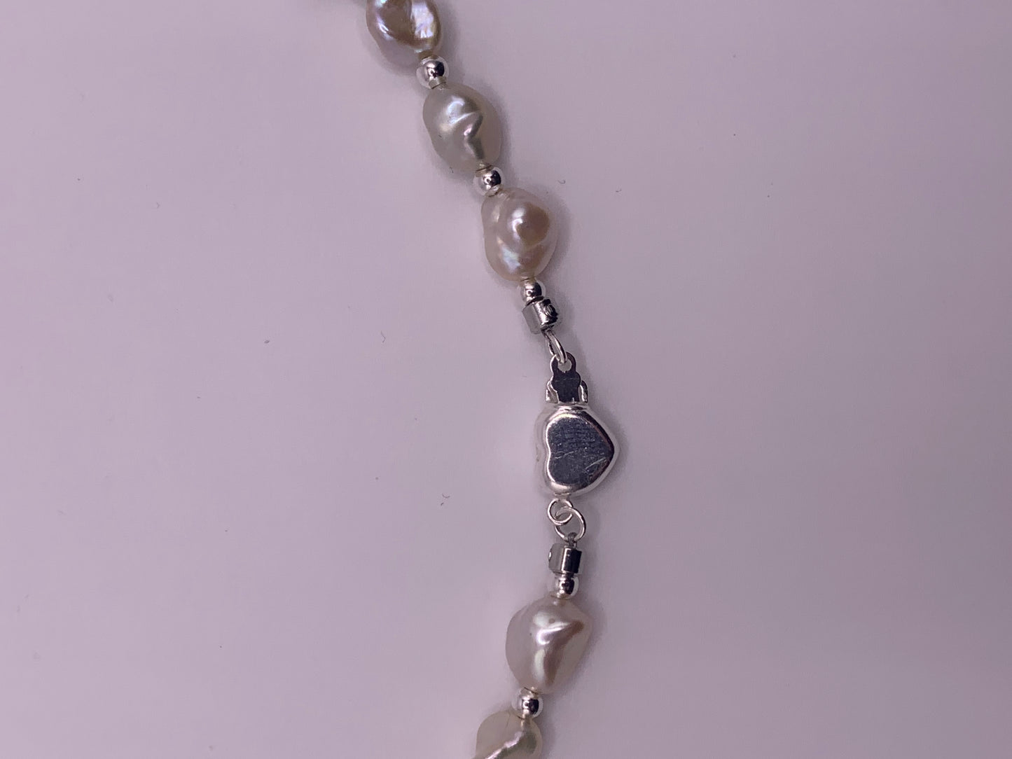 White Keshi Pearl Necklace