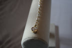 Keshi pearl bracelet with mother of pearl gold clasp