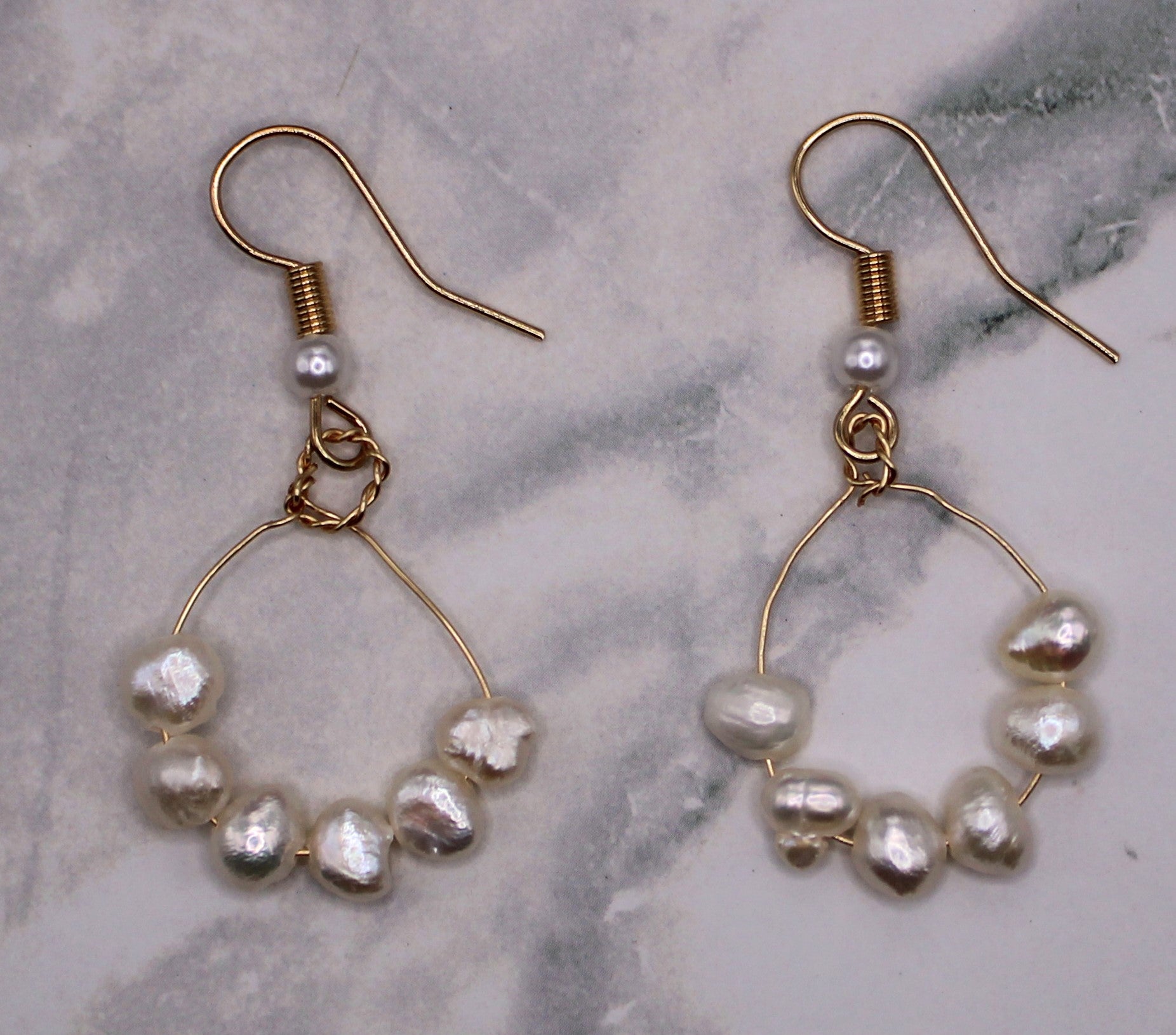 Pearl Circle Earrings