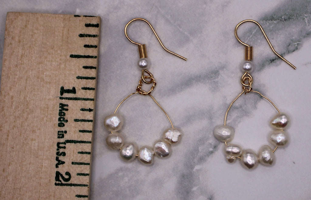 Pearl Circle Earrings