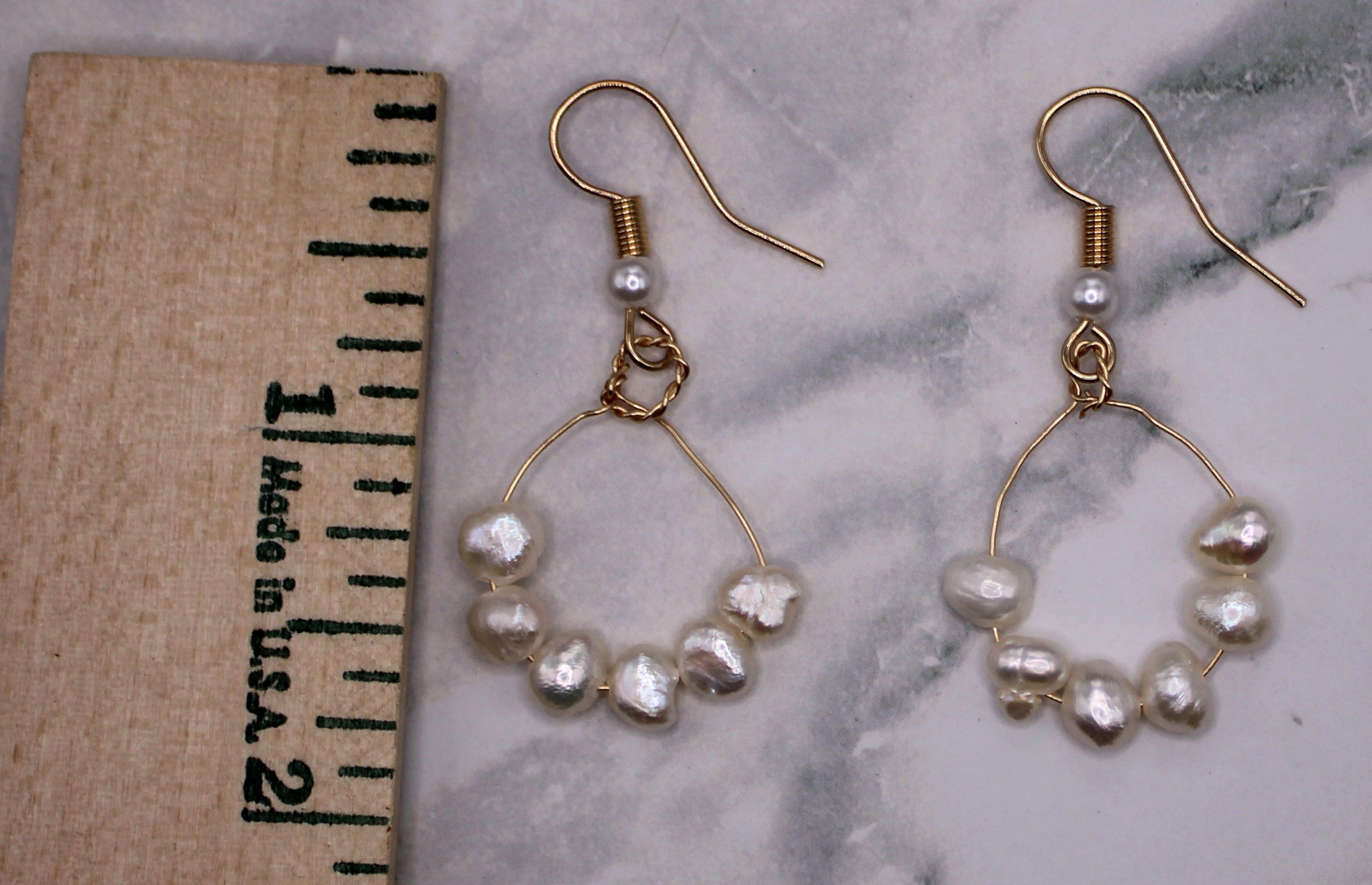 Pearl Circle Earrings