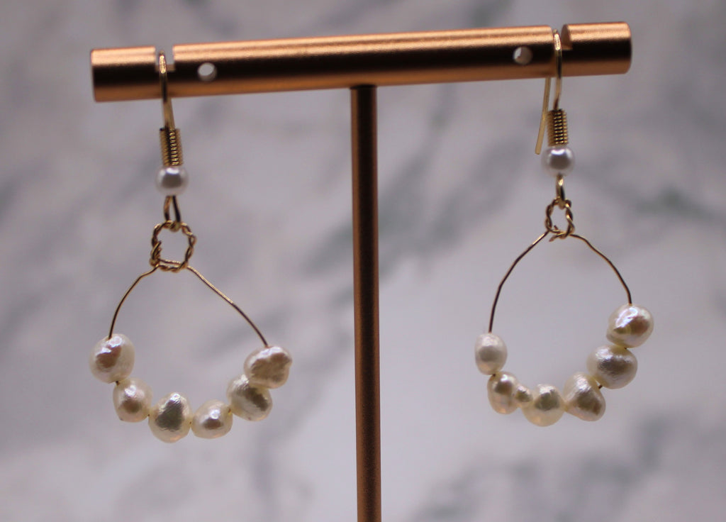 Pearl Circle Earrings