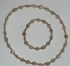 Keshi pearl necklace and bracelet