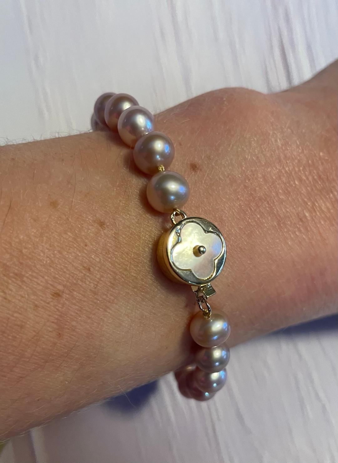 Lavender Freshwater Pearl Bracelet