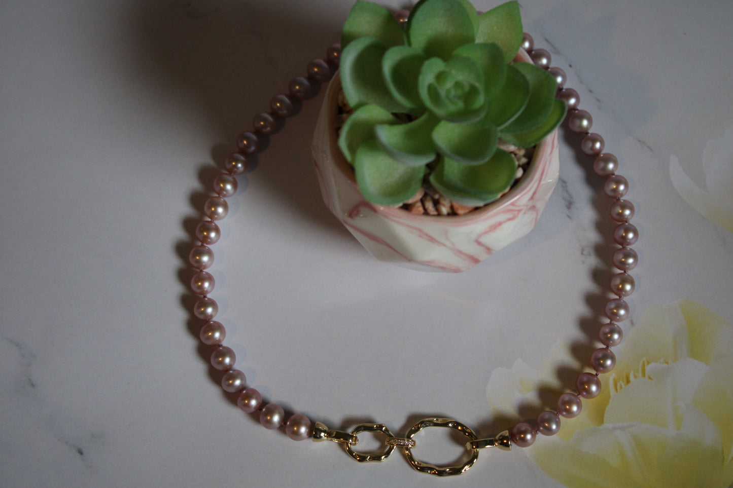 Luxurious Lavender Freshwater Pearl Necklace