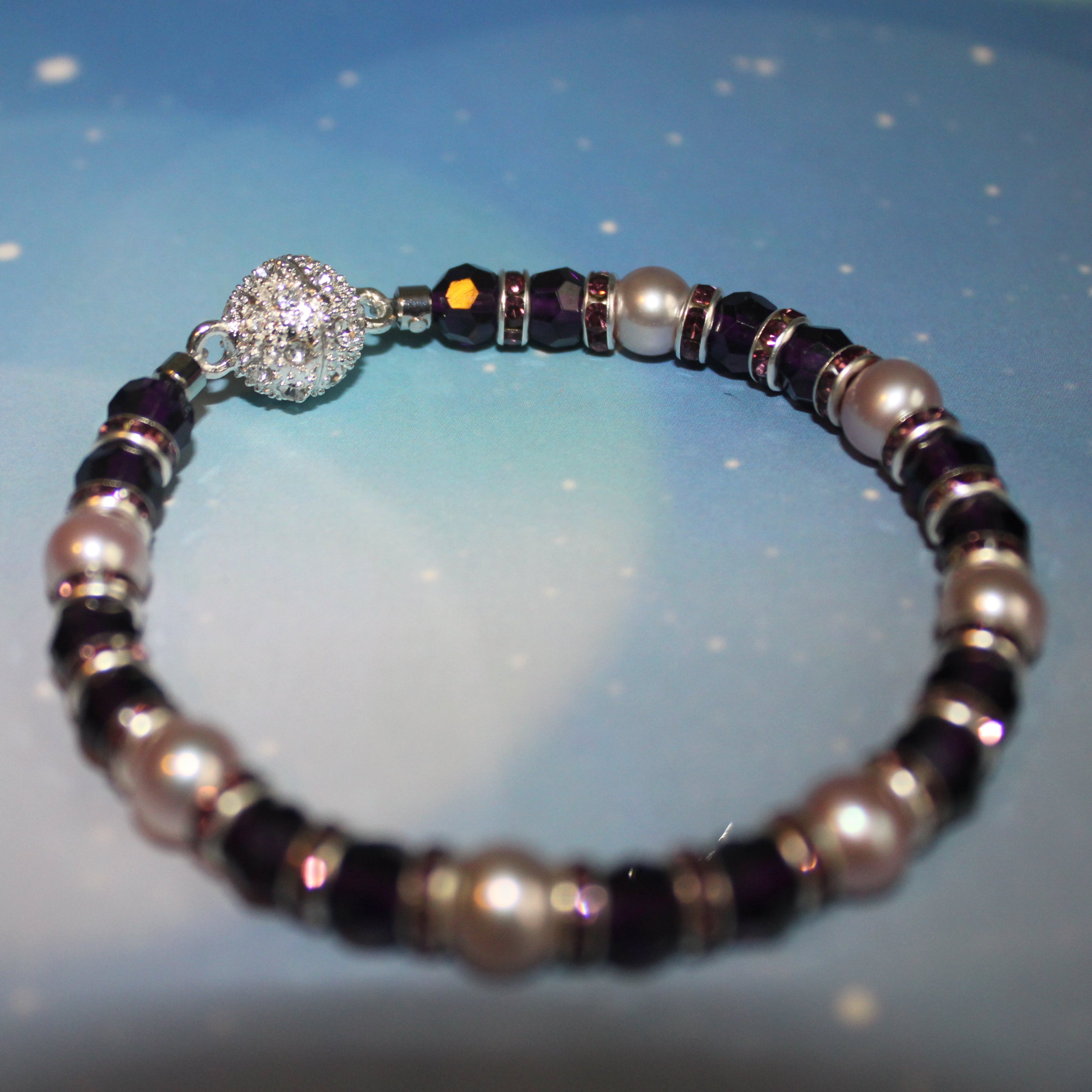 lavender pearl bracelet