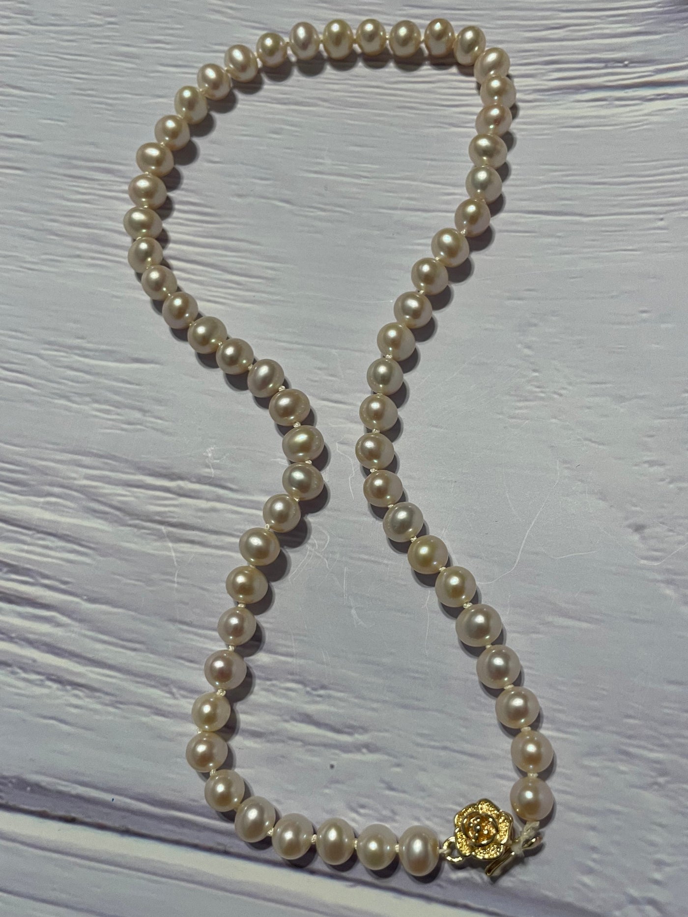 classic white pearl necklace